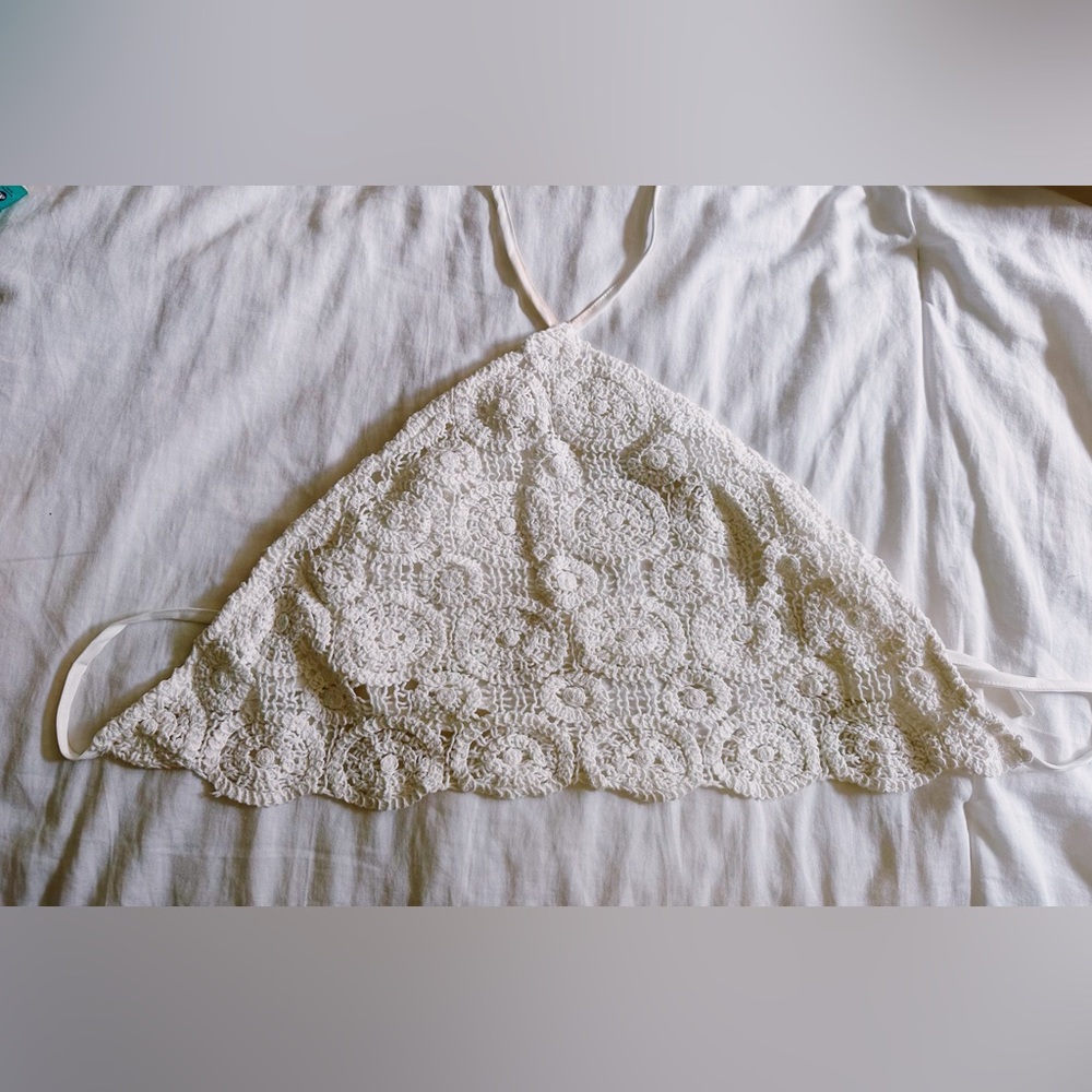 Crochet white top